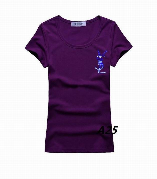 YSL short round collar T woman S-XL-044